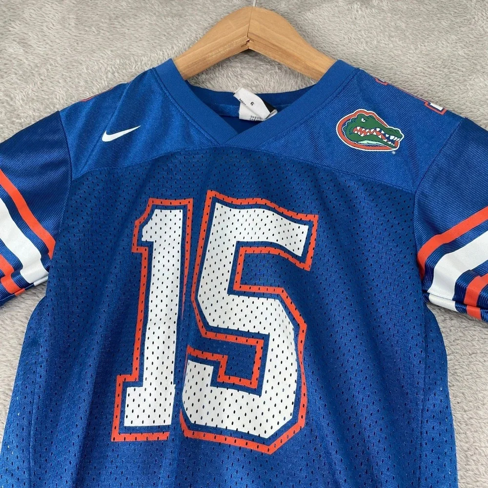 Florida Gators Football Jersey Kids Size 6 Blue Nike Tim Tebow NCAA Y2K